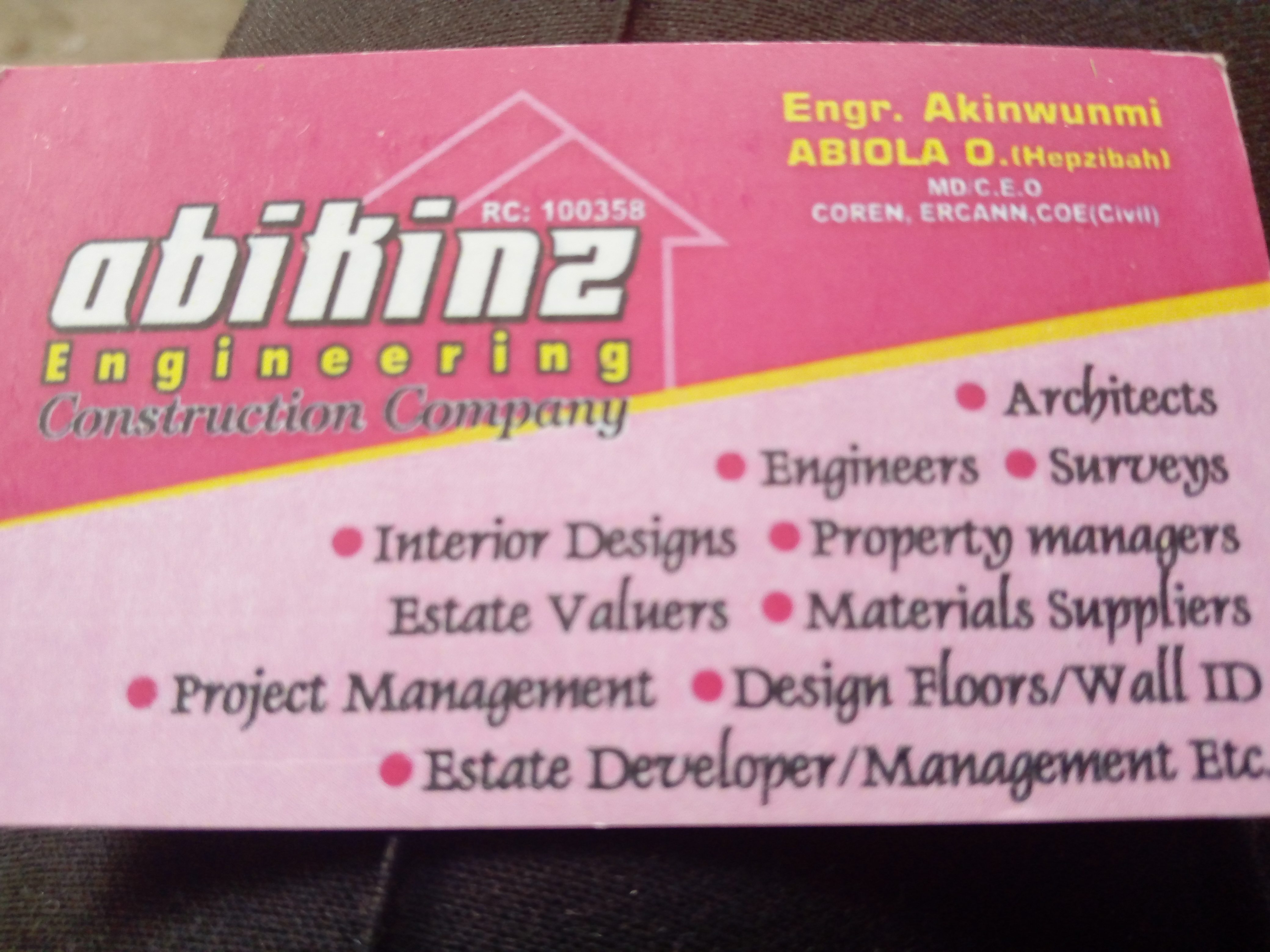 Abikinz engineering construction company provider
