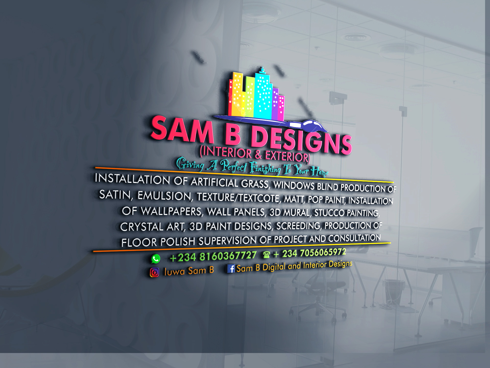 Sam B interior and exterior Design provider