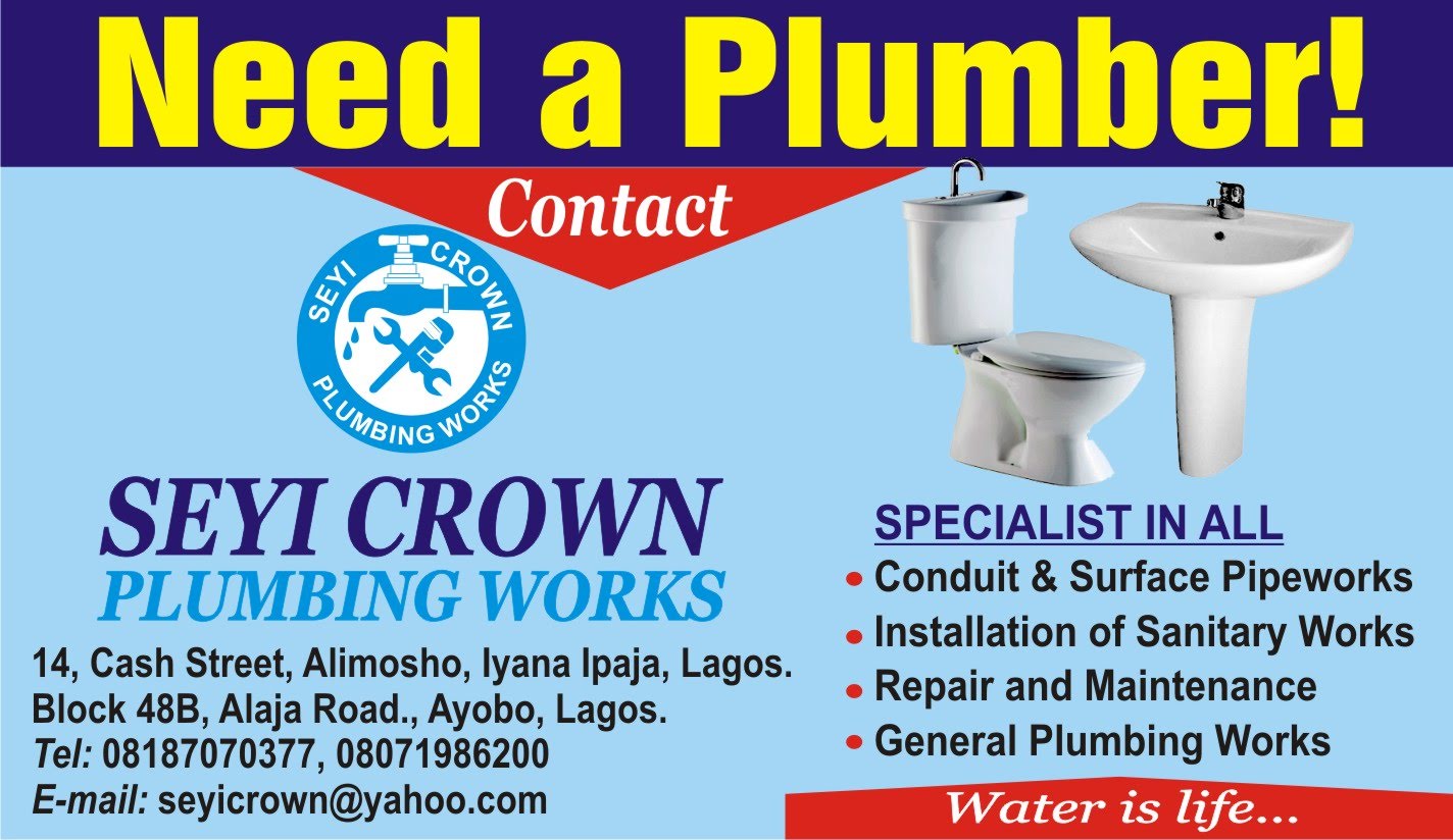 Seyicrown plumbing works provider