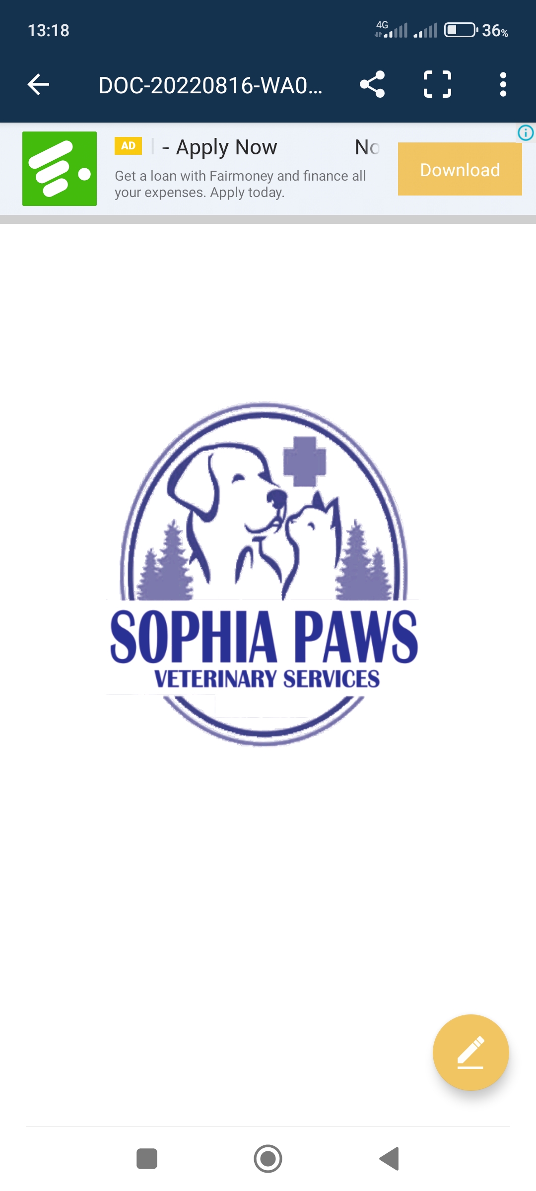 Sophia Paws Veterinary Services provider