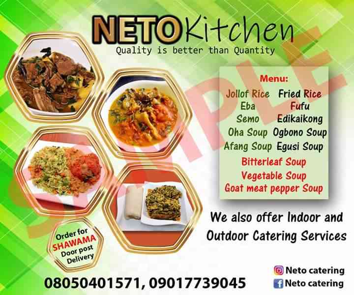 Neto catering services picture