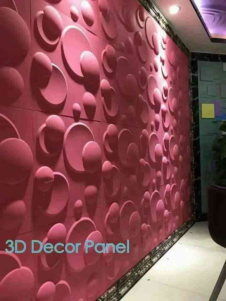 Painting and 3D wall panel installation
