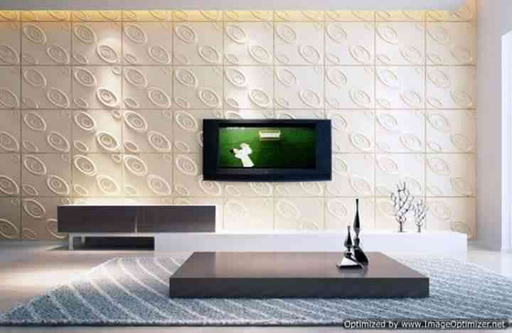Painting and 3D wall panel installation