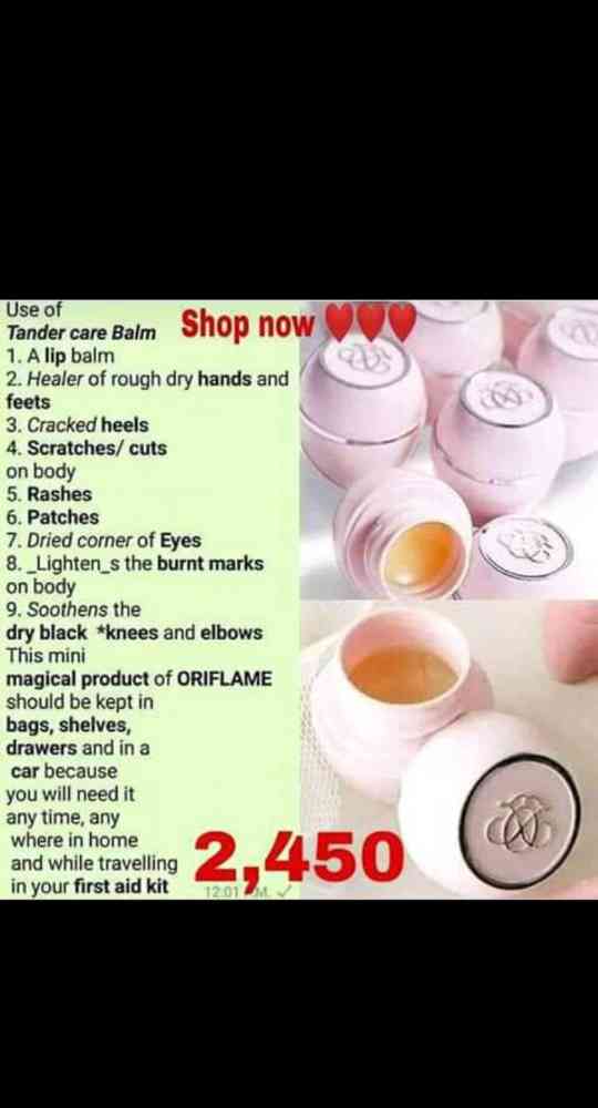 benefits of tender care balm order now - Oriflame Consultant