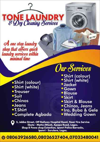 TONE LAUNDRY AND DRYCLEANING SERVICES picture