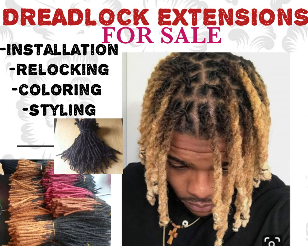 Natural Dreadlocks extension installation and maintainance picture