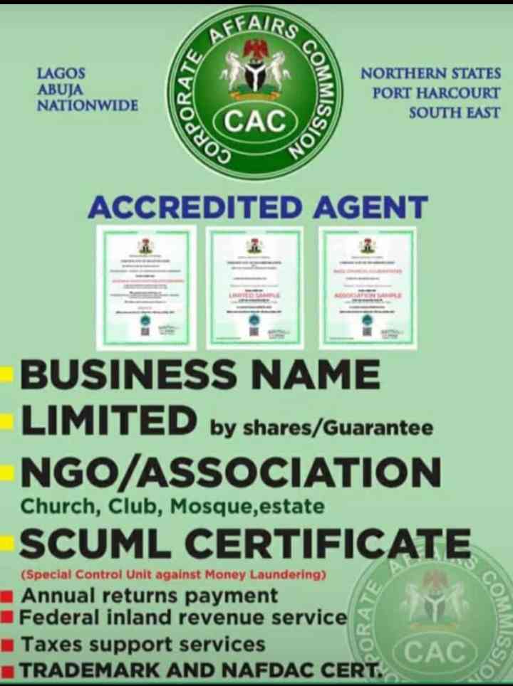 Register your Business Company NGO Church Mosque Club and Association etc,