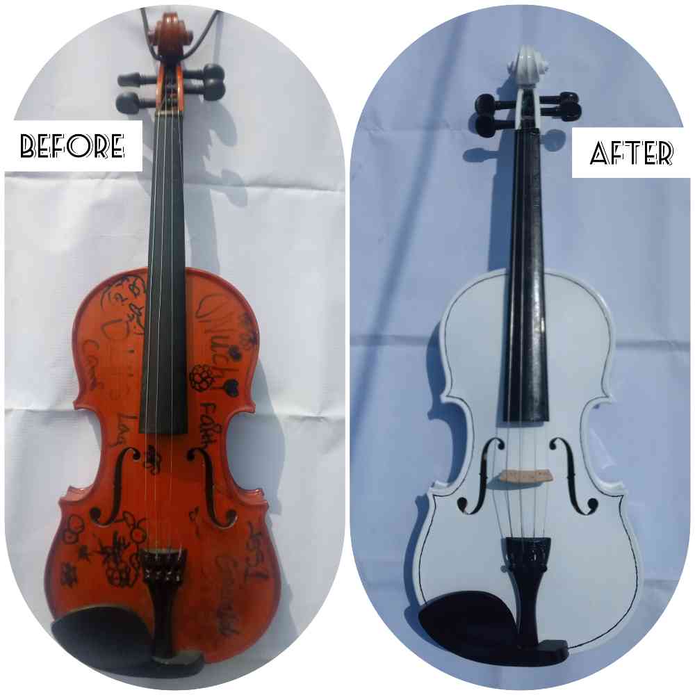 Professional Spray Painting Violin Viola Cello & Guitars with French Polish Finishing
