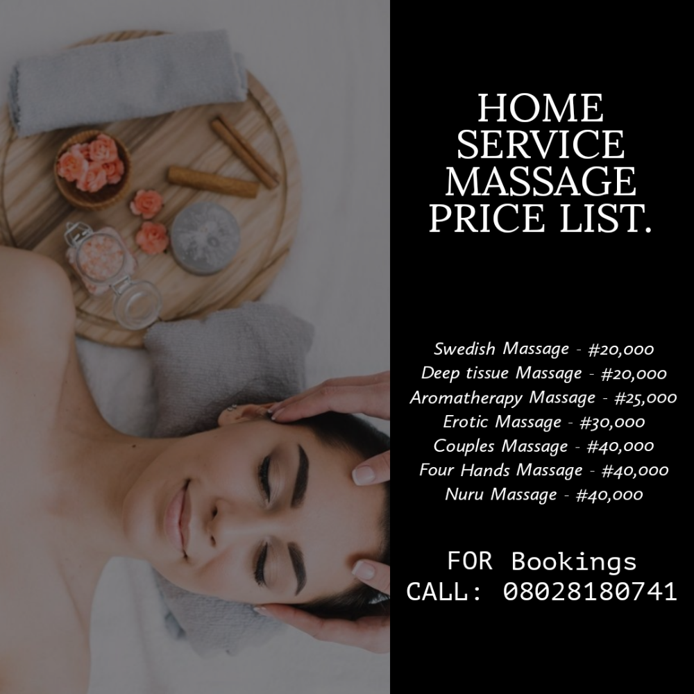Home Service Body Massage Price List