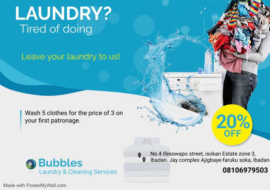 Bubbles laundry and dry cleaning picture