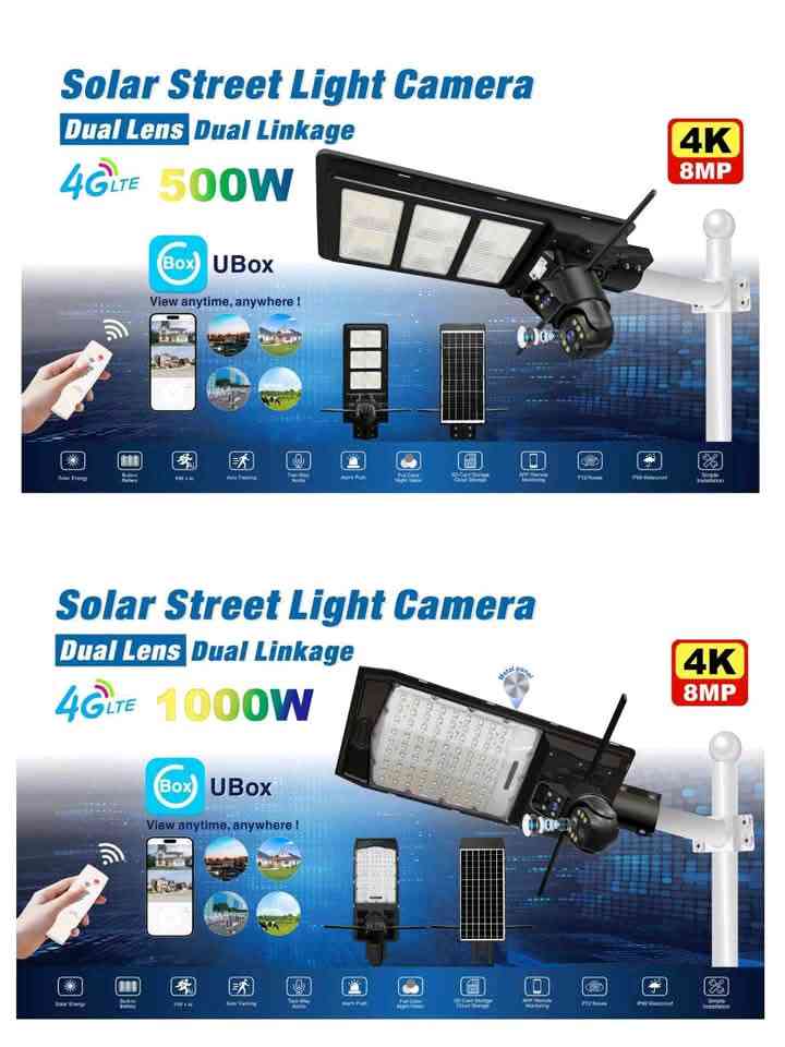Solar Streetlights and PTZ CCTV Cameras picture