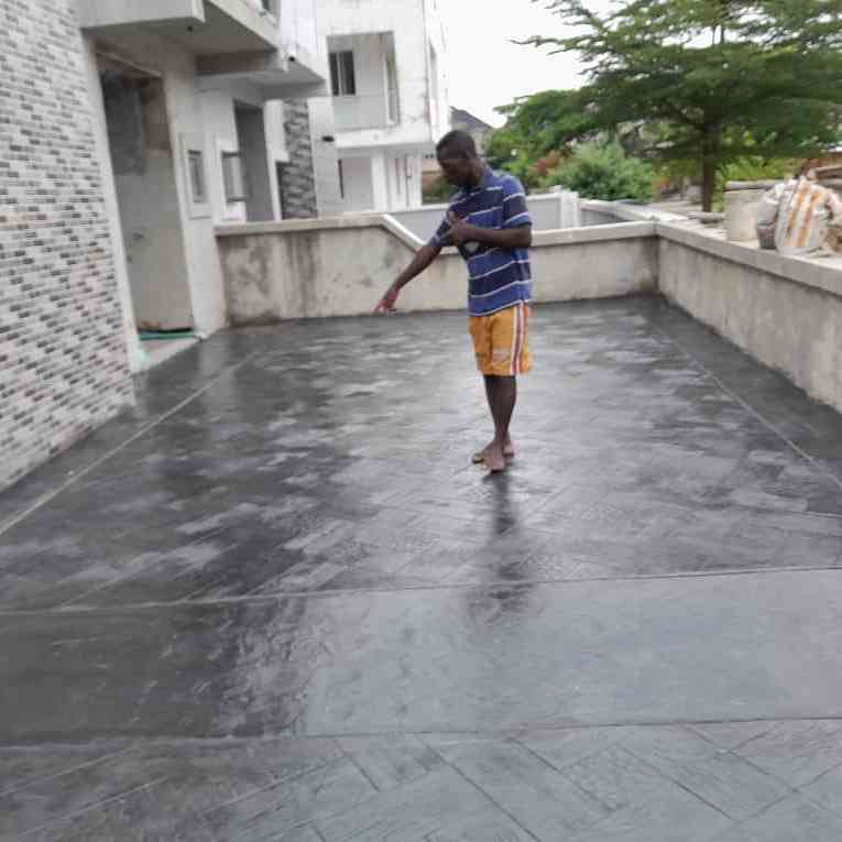 Concrete stamp floor