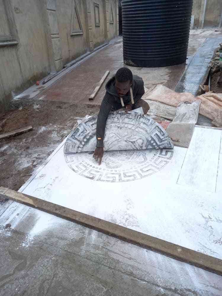 Concrete stamp floor
