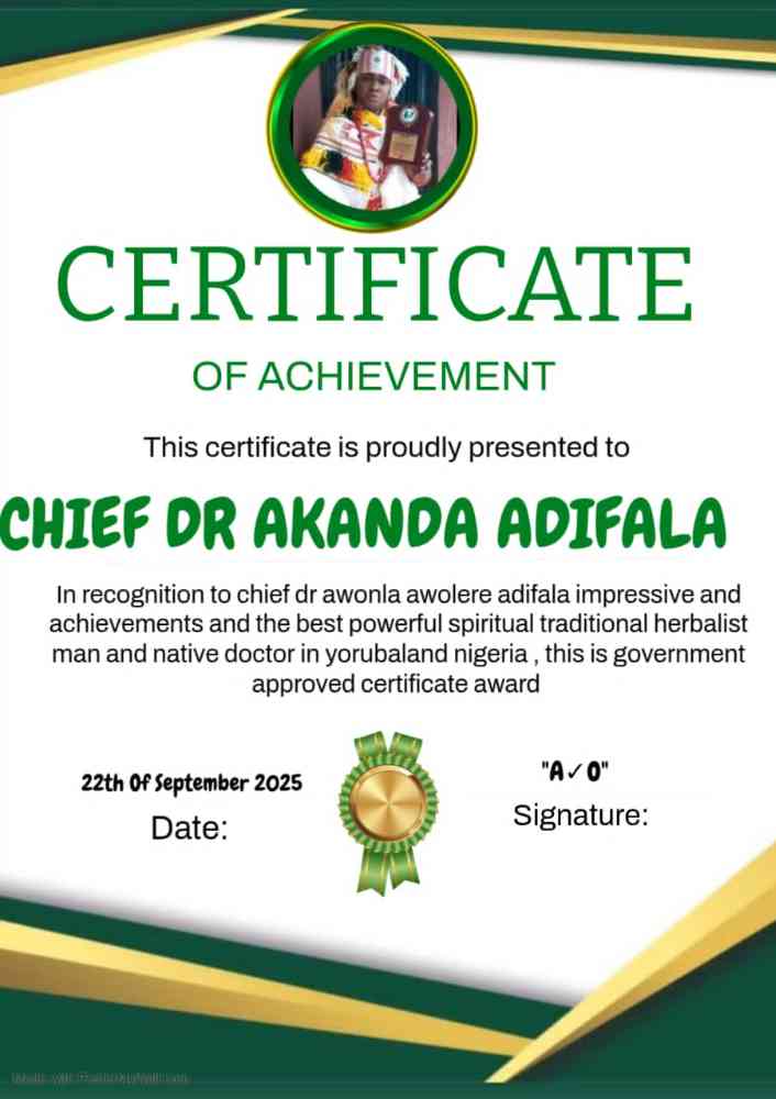 This is one of the best powerful spiritual herbalist in nigeria picture