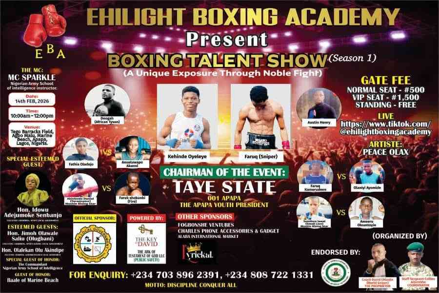 Ehilight boxing Academy RC: 3031309.