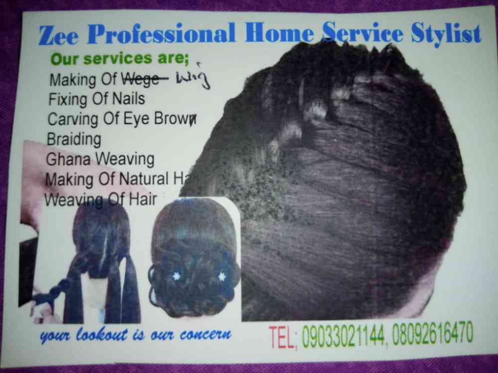 Zee professional home service stylist picture